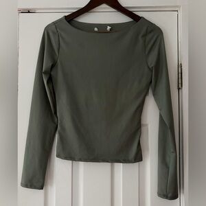 Lush Long Sleeve Top - Forest Green Size Small EUC